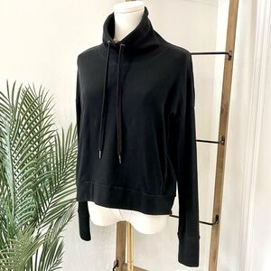 Sweaty Betty Black Women's Cowl Neck Sweater, Size XS